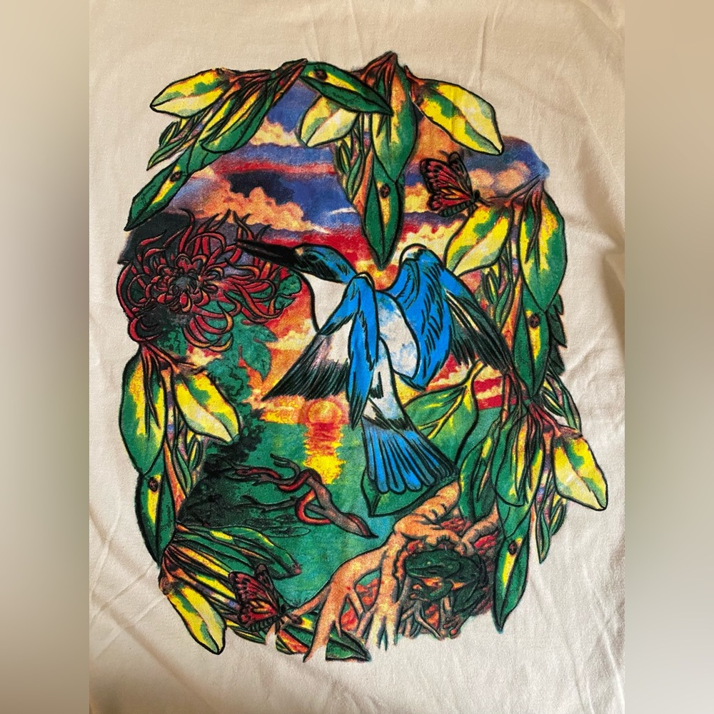 Vintage 2B Free “Love” Bird In Jungle Beige 100% Cotton Mens XXL T-Shirt Rare